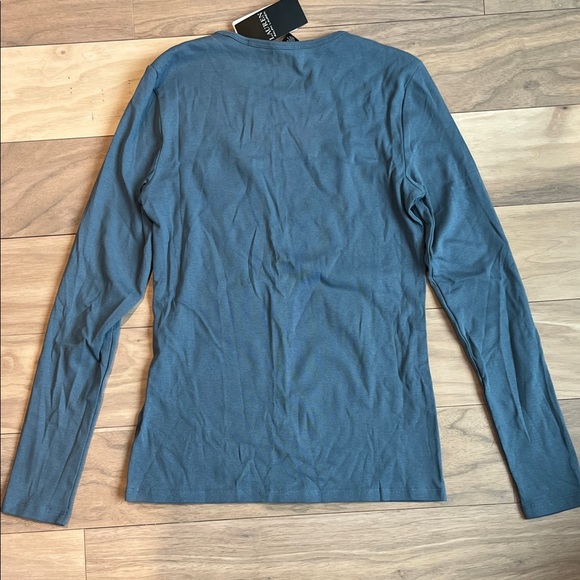 NWT Ralph Lauren Classic Long Sleeve Crew Neck Top in Dusty Blue Size S - Picture 9 of 9